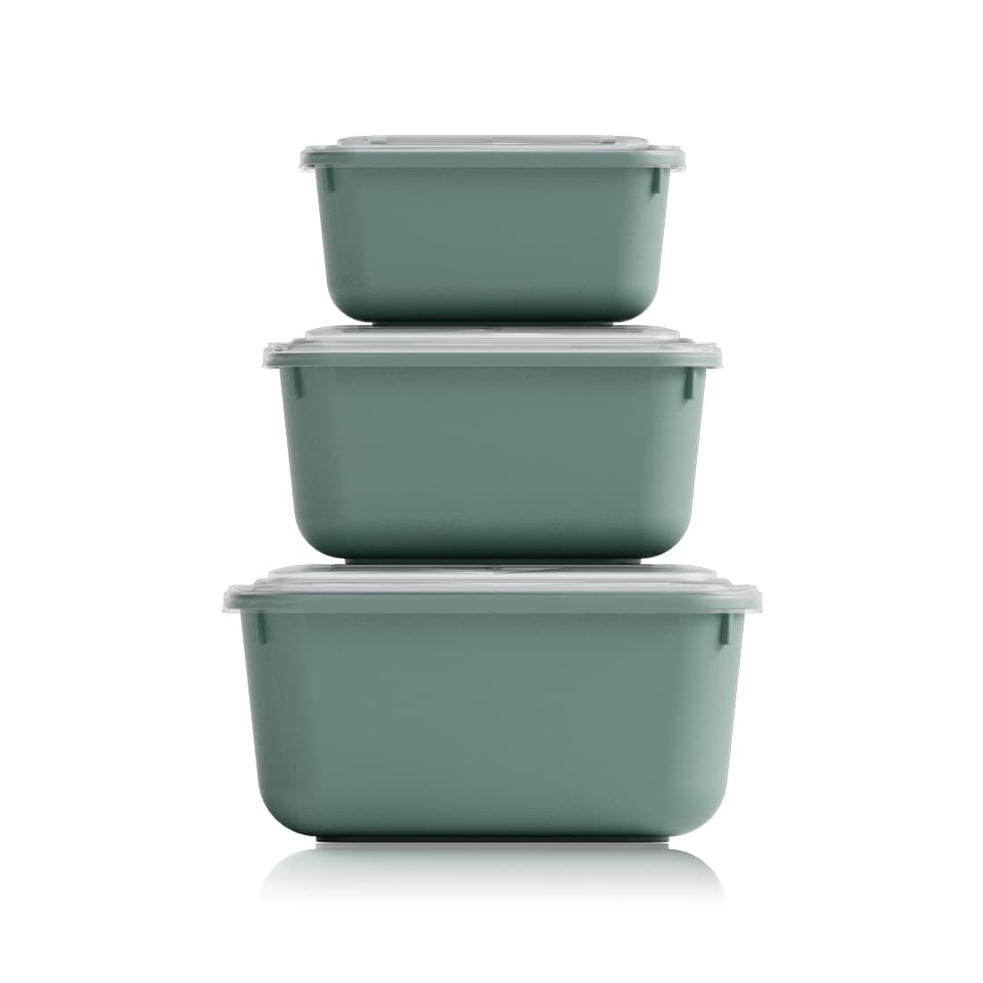 elegant square smooth lid 3pcs — gallery